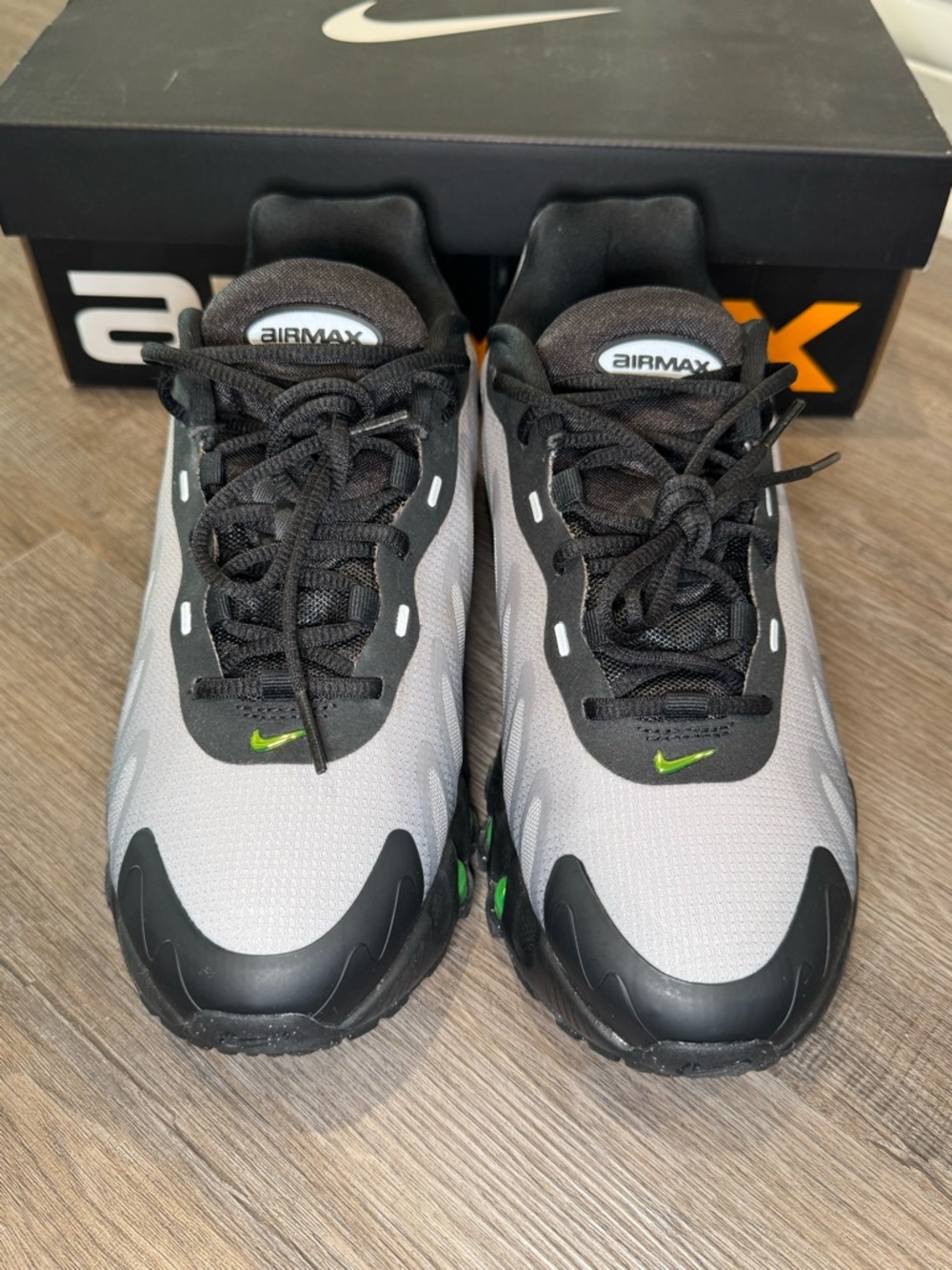 Nike Air Max DN8 Black Volt Smoke Grey Athletic Sneakers - Picture 5 of 16